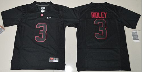 Crimson Tide #3 Calvin Ridley Blackout Limited Stitched Youth NCAA Jersey